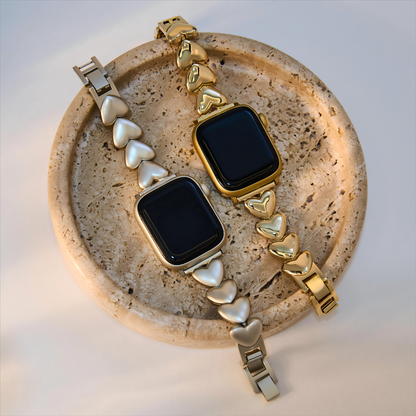 Sleek Polished Love Metal Band for Apple Watch
