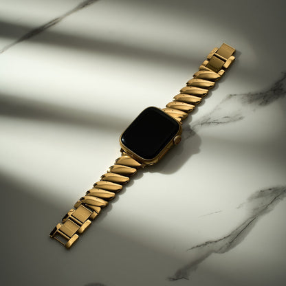 Elegant Wavy Stainless Steel Band for Apple Watch