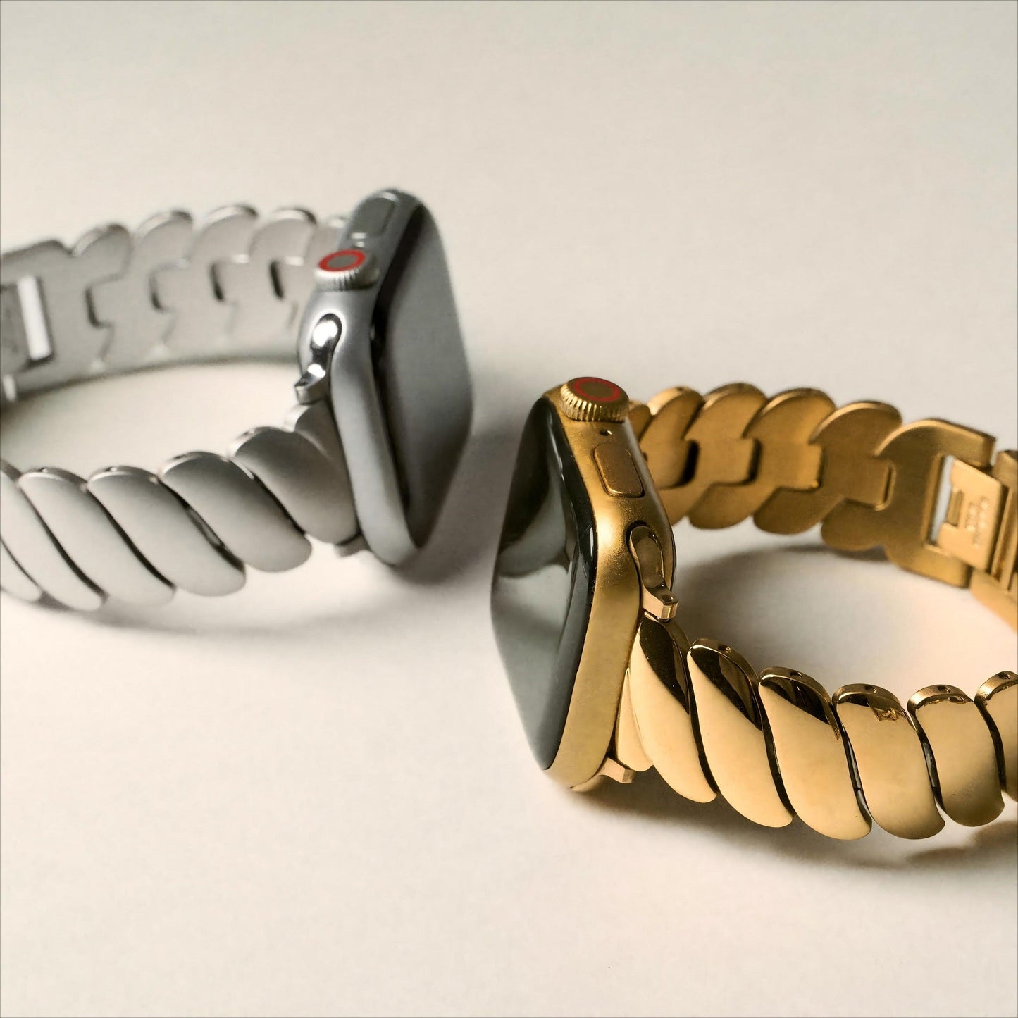 Elegant Wavy Stainless Steel Band for Apple Watch