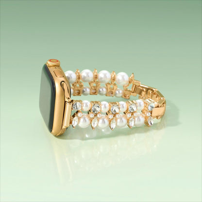 Pearly Crystal Apple Watch Band – Elegant Pearl Crystal Strap