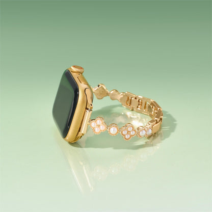 Pearl-Accent Floral Watch Band for Apple Watch