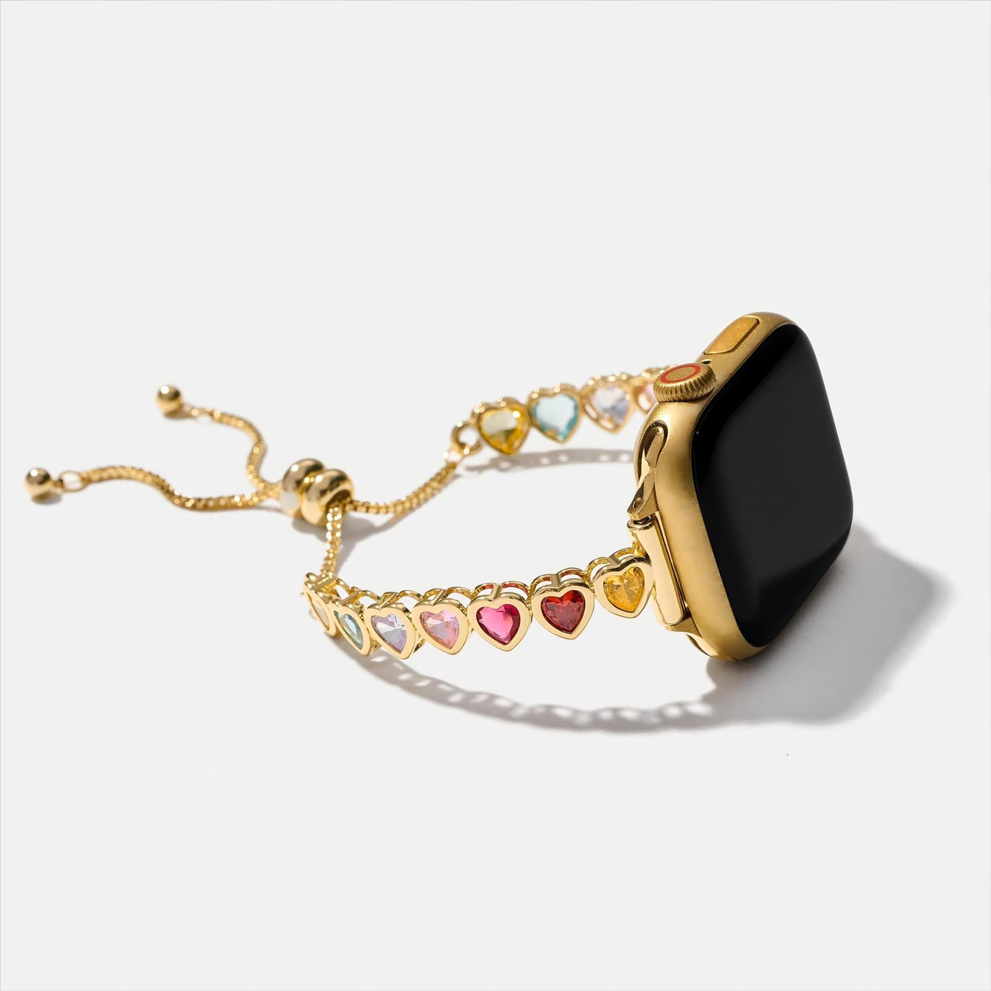 Rainbow Love: 14k Gold & Platinum Plated Apple Watch Band
