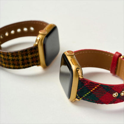 Festive Tartan Apple Watch Band — Stylish Holiday Strap
