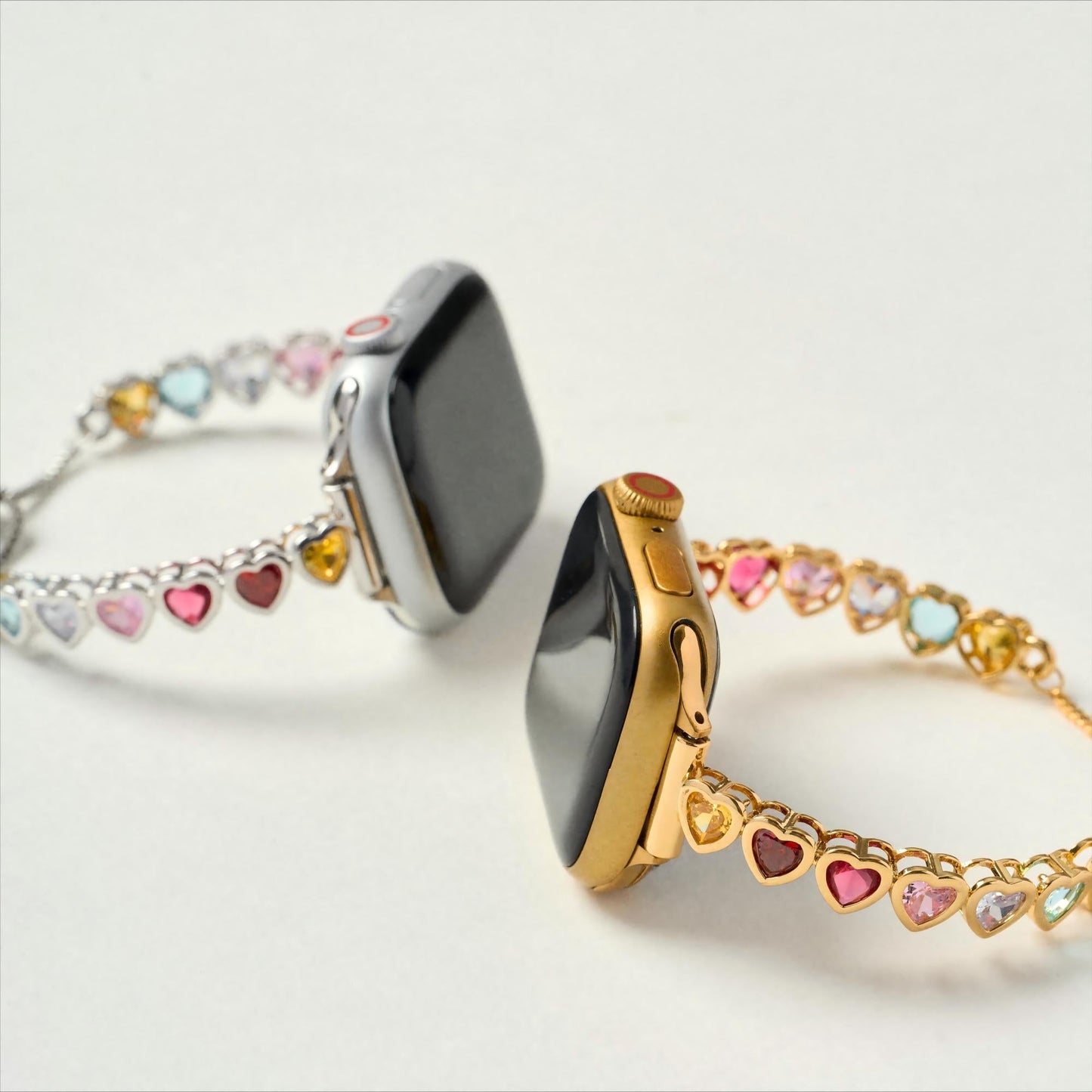 Rainbow Love: 14k Gold & Platinum Plated Apple Watch Band