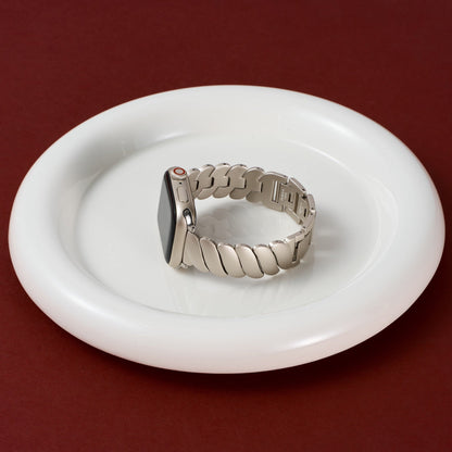 Elegant Wavy Stainless Steel Band for Apple Watch