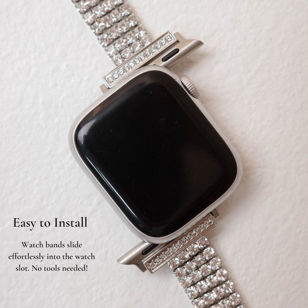 Diamond-Studded Apple Watch Band - Luxurious Sparkle for Elegant Style