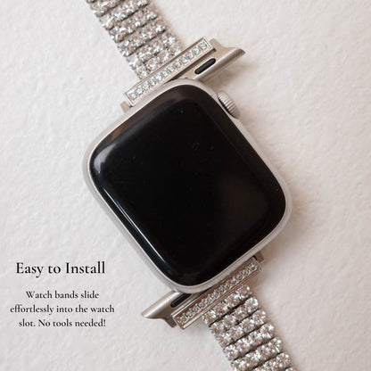 Diamond-Studded Apple Watch Band - Luxurious Sparkle for Elegant Style