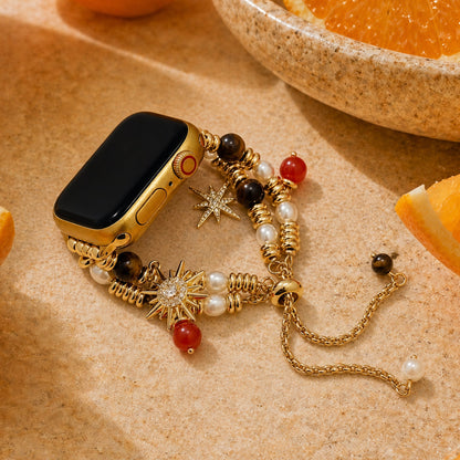 Stellar Charm Beaded Band for Apple Watch – Sparkling, Fashion-Forward Bead Strap