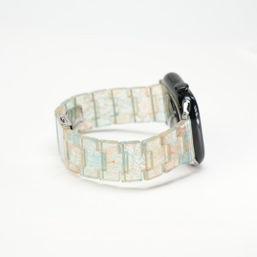 Elegant Carrara Marble Resin Link Strap