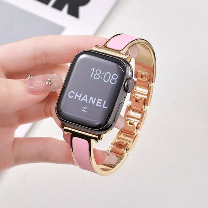 Crescent-Style Metal Bracelet for Apple Watch