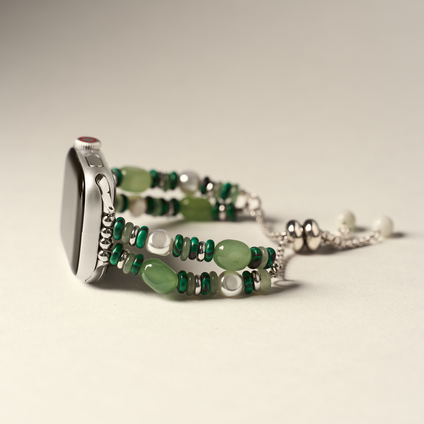 Harmonic Natural Stone Beaded Apple Watch Band