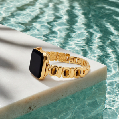 Tiger-Eye Stone Copper Band for Apple Watch – Stylish, Durable Strap