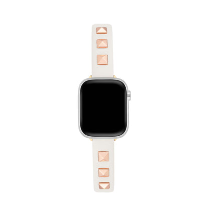 Chic Rivet-Studded Leather Band for Apple Watch - Sleek, Durable Style