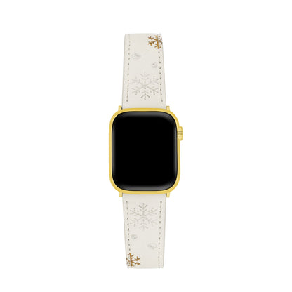 Festive Christmas Snowflake Embroidered Apple Watch Band