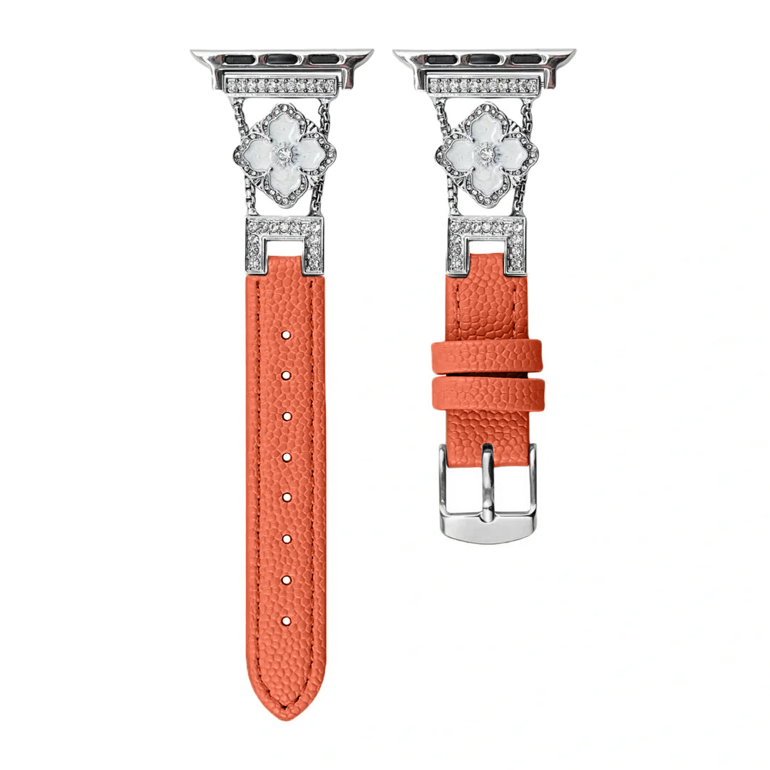 Glitter-Accented Leather Strap