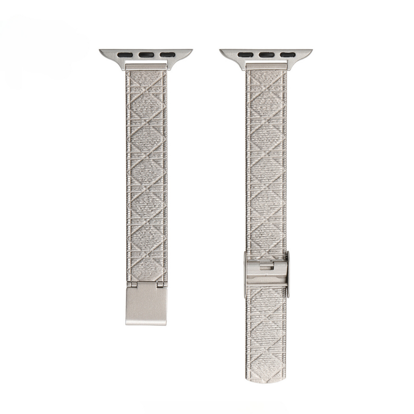 Diamond-Textured Stainless Steel Apple Watch Band - Luxury Look, Everyday Comfort