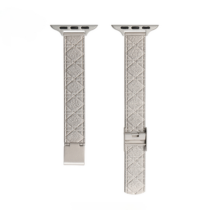 Diamond-Textured Stainless Steel Apple Watch Band - Luxury Look, Everyday Comfort