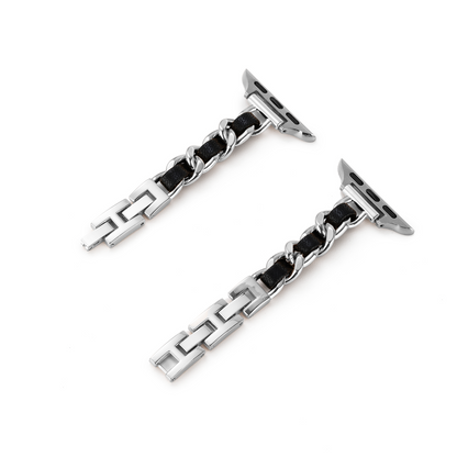 Twisted Metal Stainless Steel Link Watch Band for Apple Watch