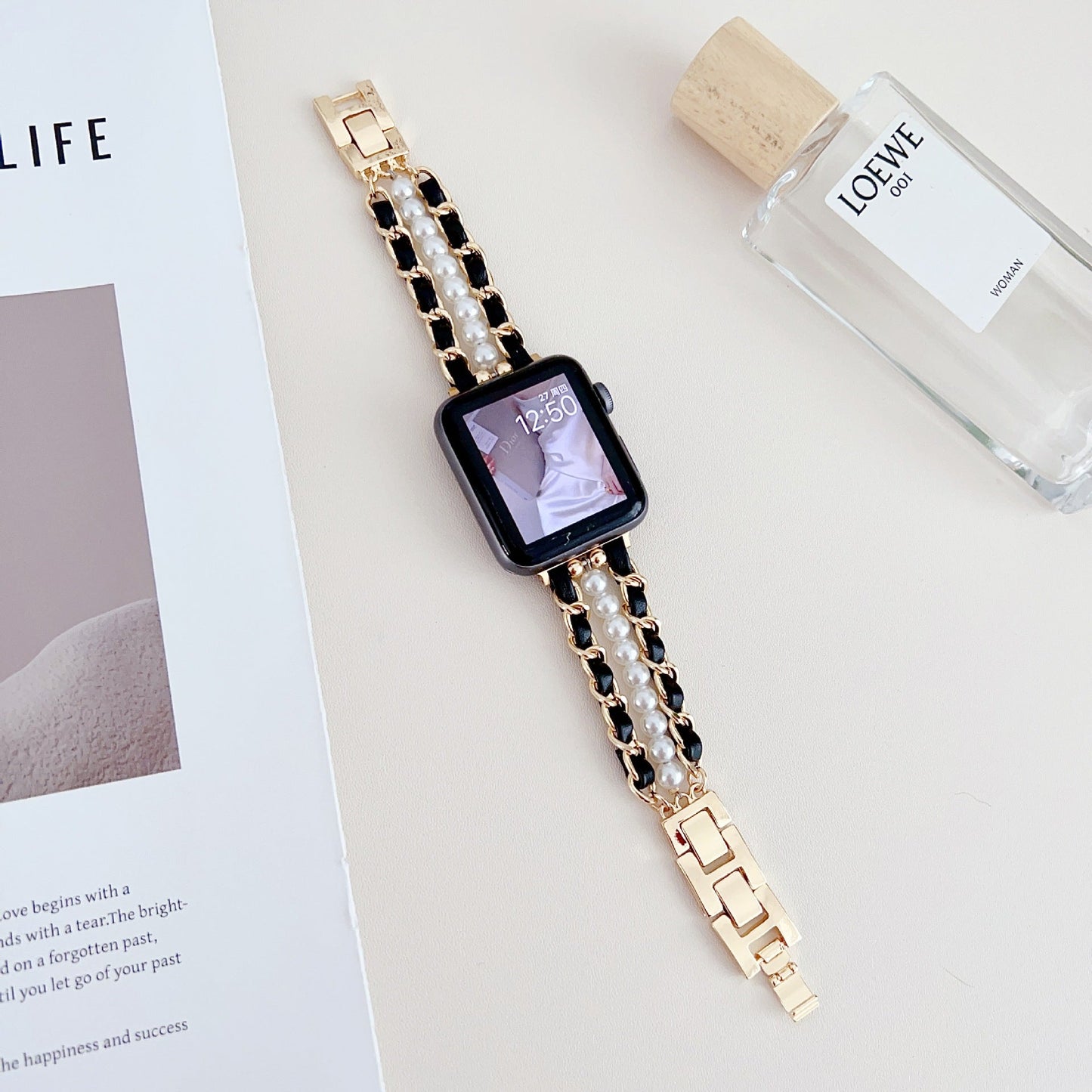 Elegant Pearl & Metal Link Bracelet