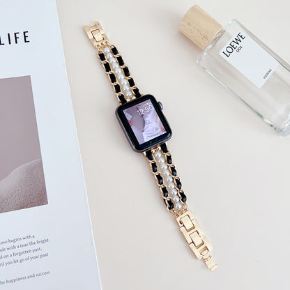 Elegant Pearl & Metal Link Bracelet