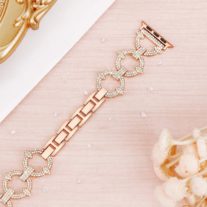 Sparkling Link Bracelet for Apple Watch - Elegant Crystal-Accent Band