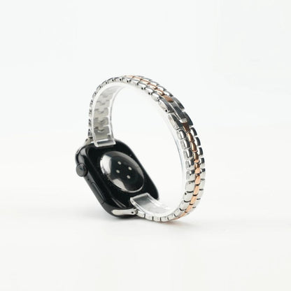 Sleek Rounded-Link Metal Bracelet