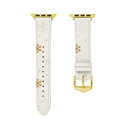 Festive Christmas Snowflake Embroidered Apple Watch Band