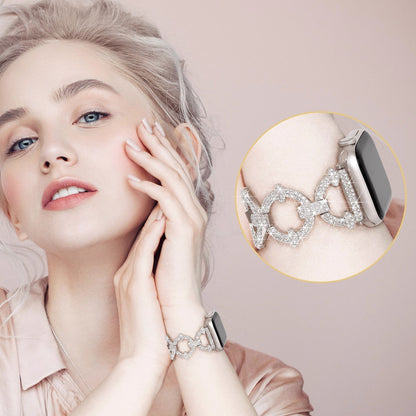 Sparkling Link Bracelet for Apple Watch - Elegant Crystal-Accent Band