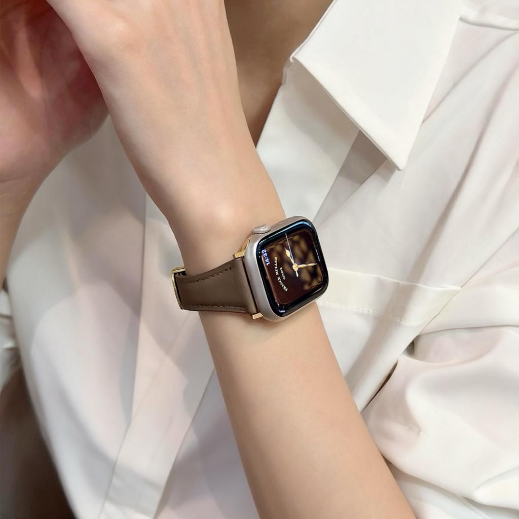 Lucky Flower Leather Strap for Apple Watch - Elegant Floral Design