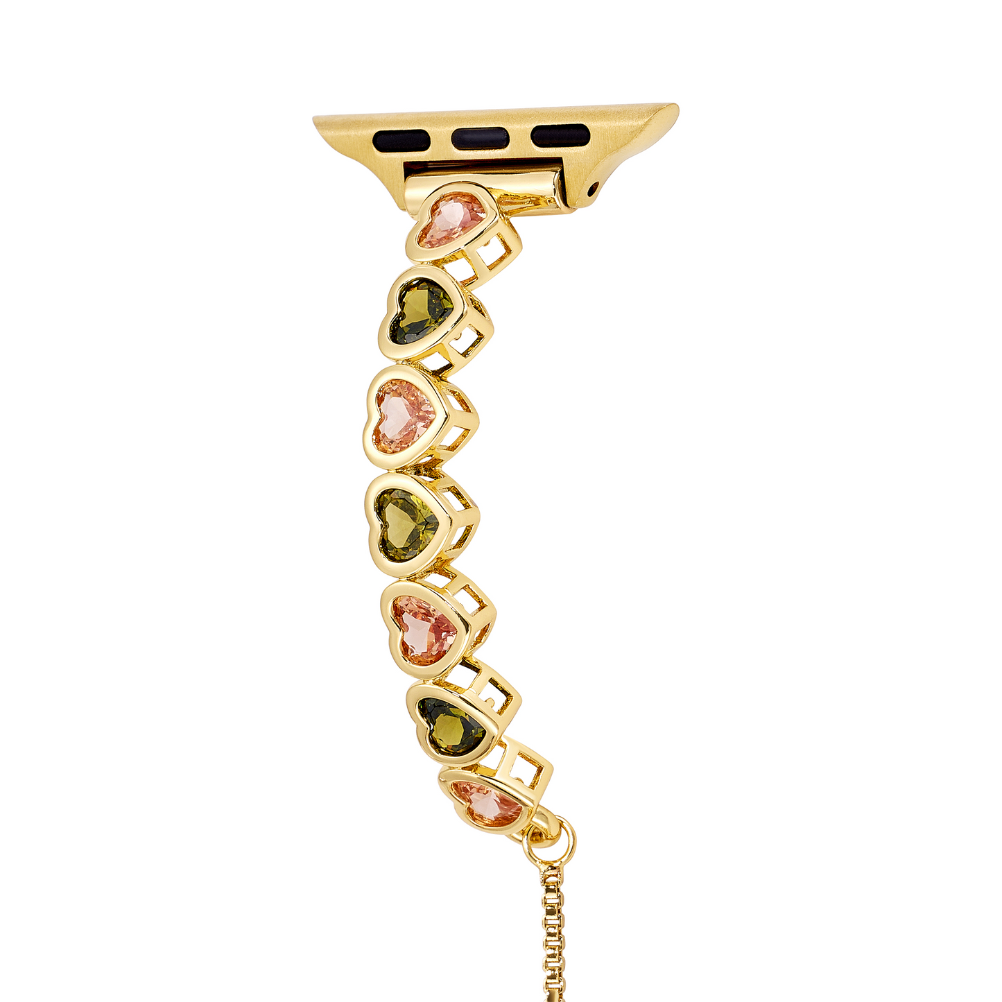 Rainbow Love: 14k Gold & Platinum Plated Apple Watch Band