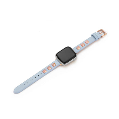 Chic Rivet-Studded Leather Band for Apple Watch - Sleek, Durable Style