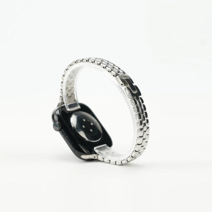 Sleek Rounded-Link Metal Bracelet