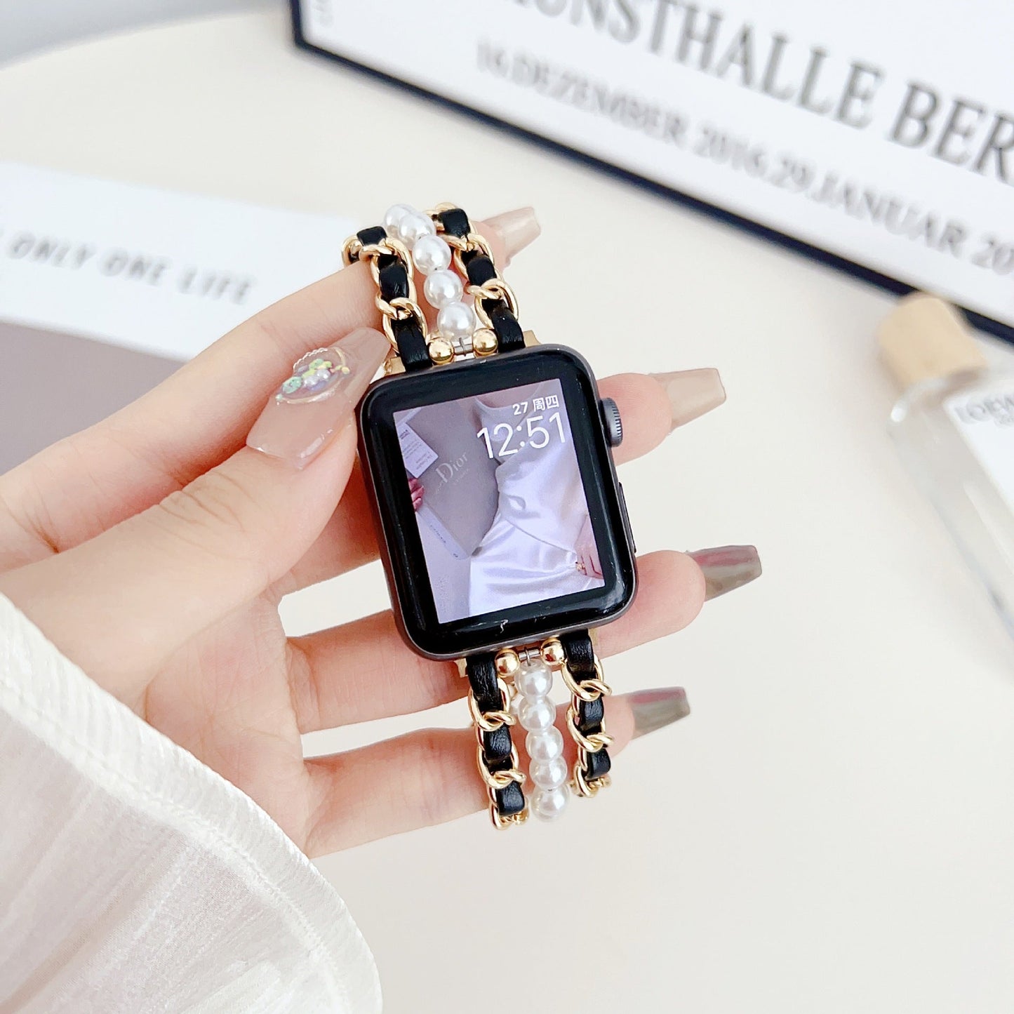 Elegant Pearl & Metal Link Bracelet