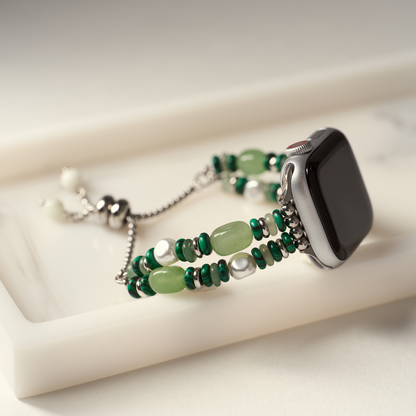 Harmonic Natural Stone Beaded Apple Watch Band