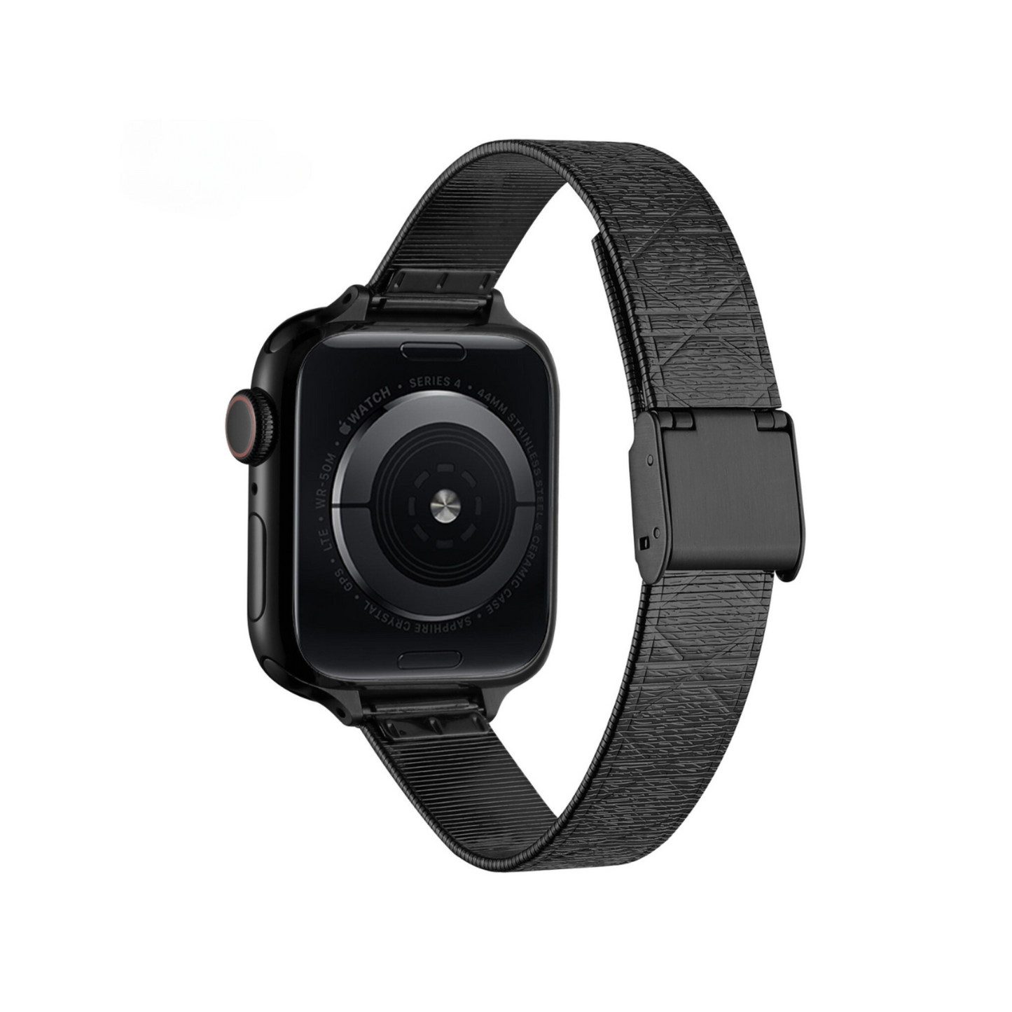 Diamond-Textured Stainless Steel Apple Watch Band - Luxury Look, Everyday Comfort