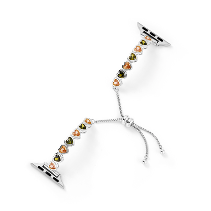 Rainbow Love: 14k Gold & Platinum Plated Apple Watch Band
