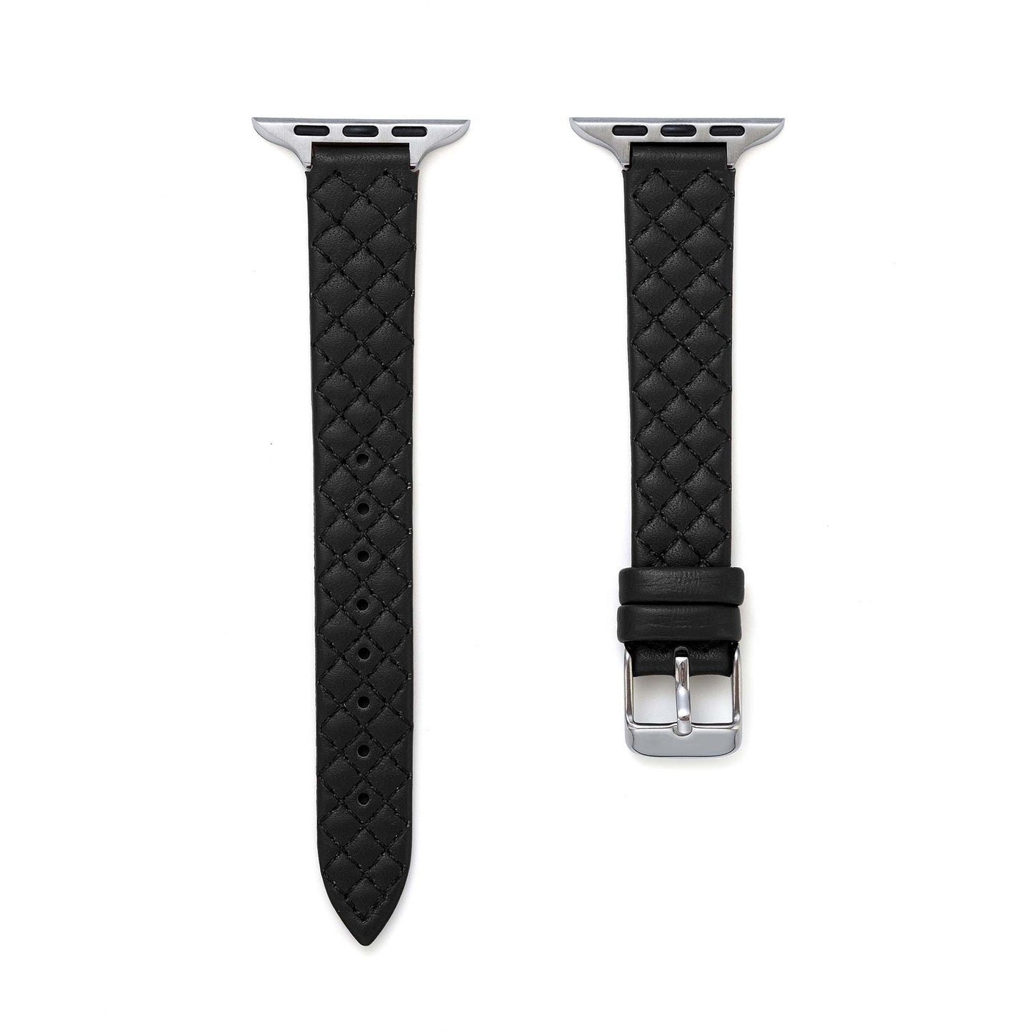Luxurious Quilted Leather Apple Watch Band – Elegant & Durable