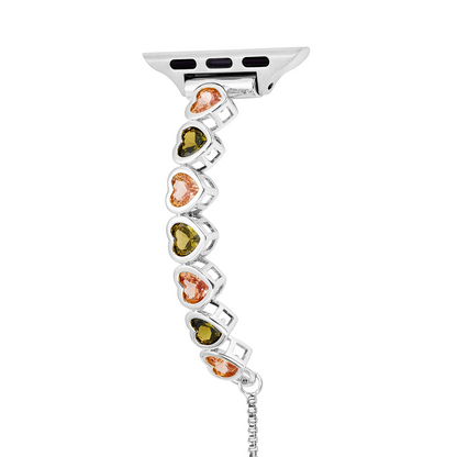 Rainbow Love: 14k Gold & Platinum Plated Apple Watch Band