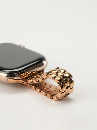 Sleek Rounded-Link Metal Bracelet