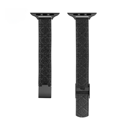 Diamond-Textured Stainless Steel Apple Watch Band - Luxury Look, Everyday Comfort
