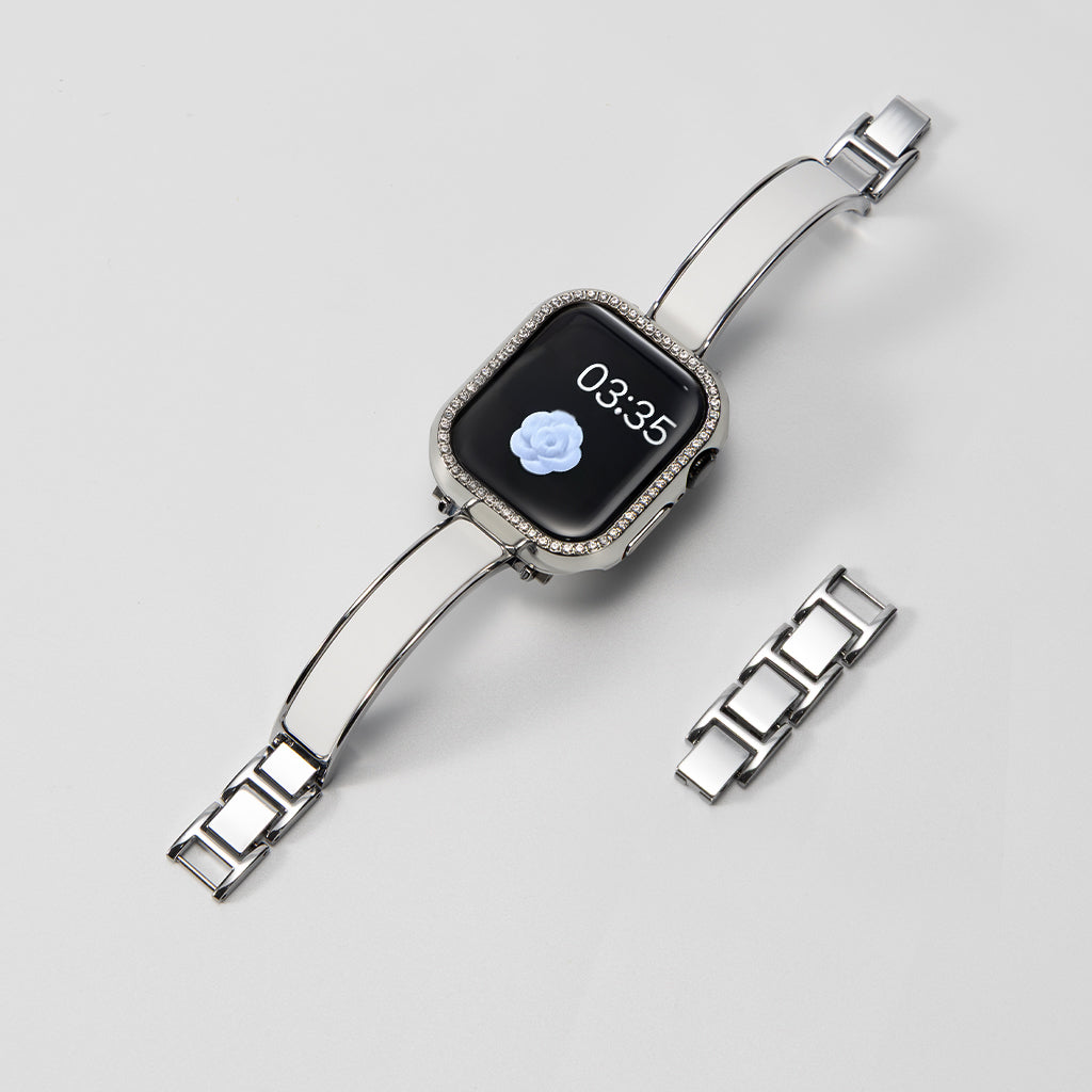 Crescent-Style Metal Bracelet for Apple Watch