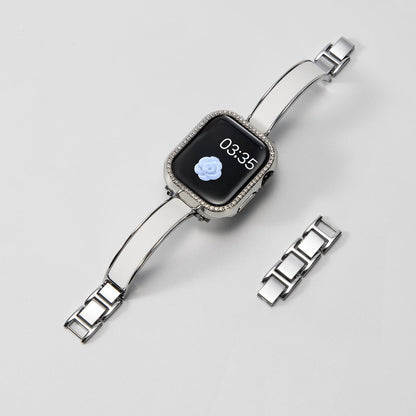 Crescent-Style Metal Bracelet for Apple Watch