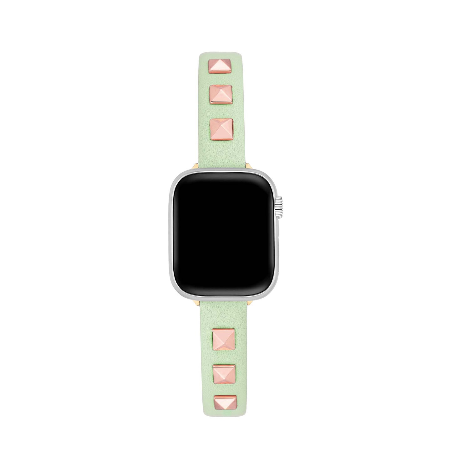 Chic Rivet-Studded Leather Band for Apple Watch - Sleek, Durable Style