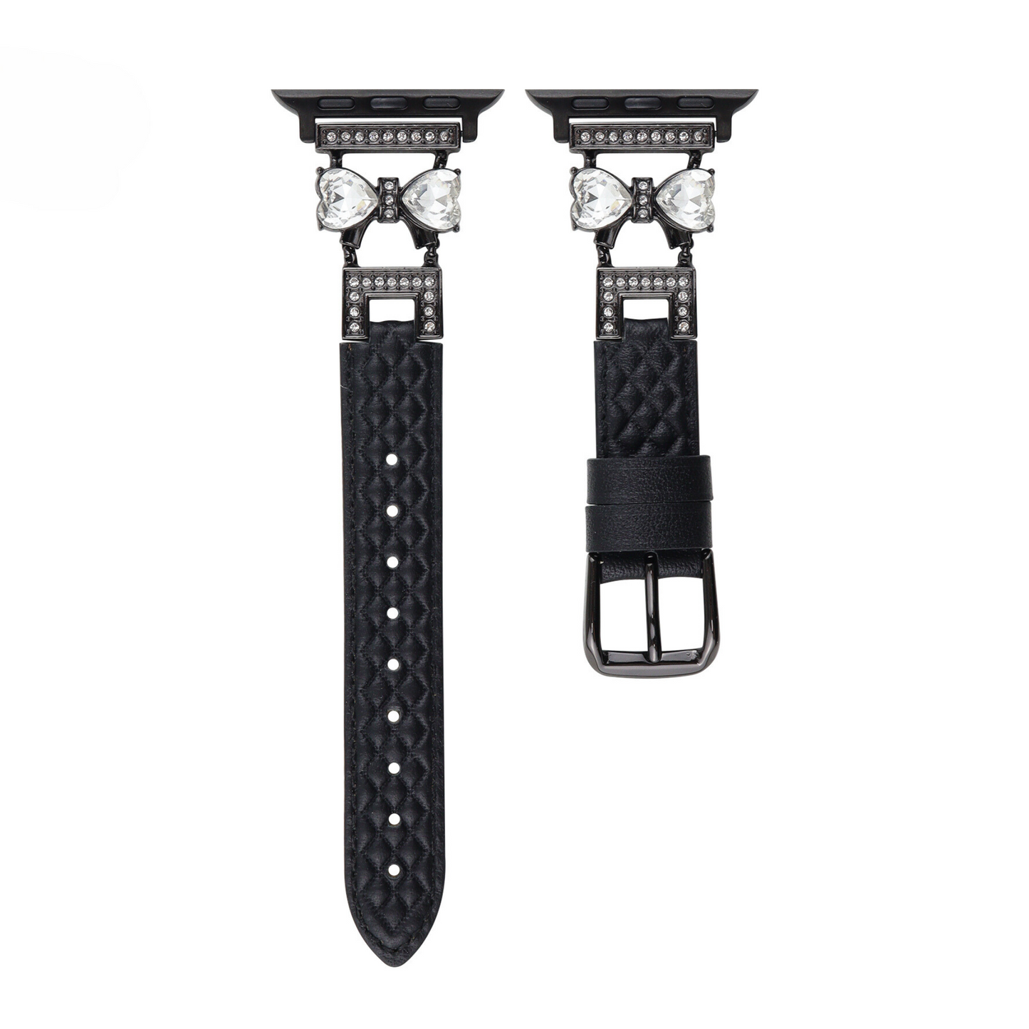 Elegant Bowknot Leather Band for Apple Watch - Premium Leather, All-Day Comfort
