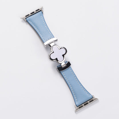 Lucky Flower Leather Strap for Apple Watch - Elegant Floral Design