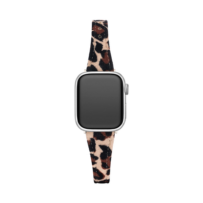 Luxurious Leopard Print Suede Watch Band for Apple Watch