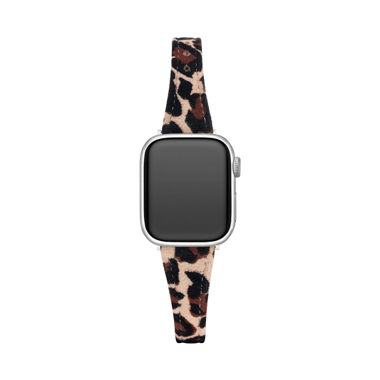 Luxurious Leopard Print Suede Watch Band for Apple Watch