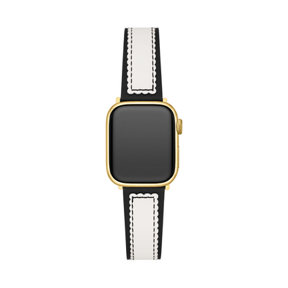 Elegant Scalloped Leather Band for Apple Watch