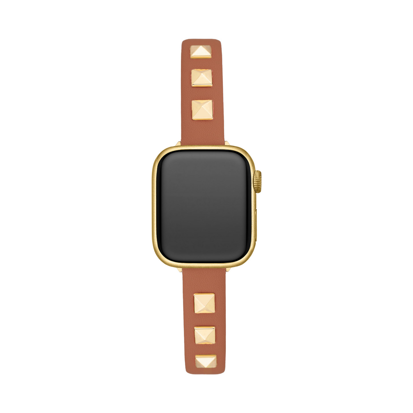 Chic Rivet-Studded Leather Band for Apple Watch - Sleek, Durable Style