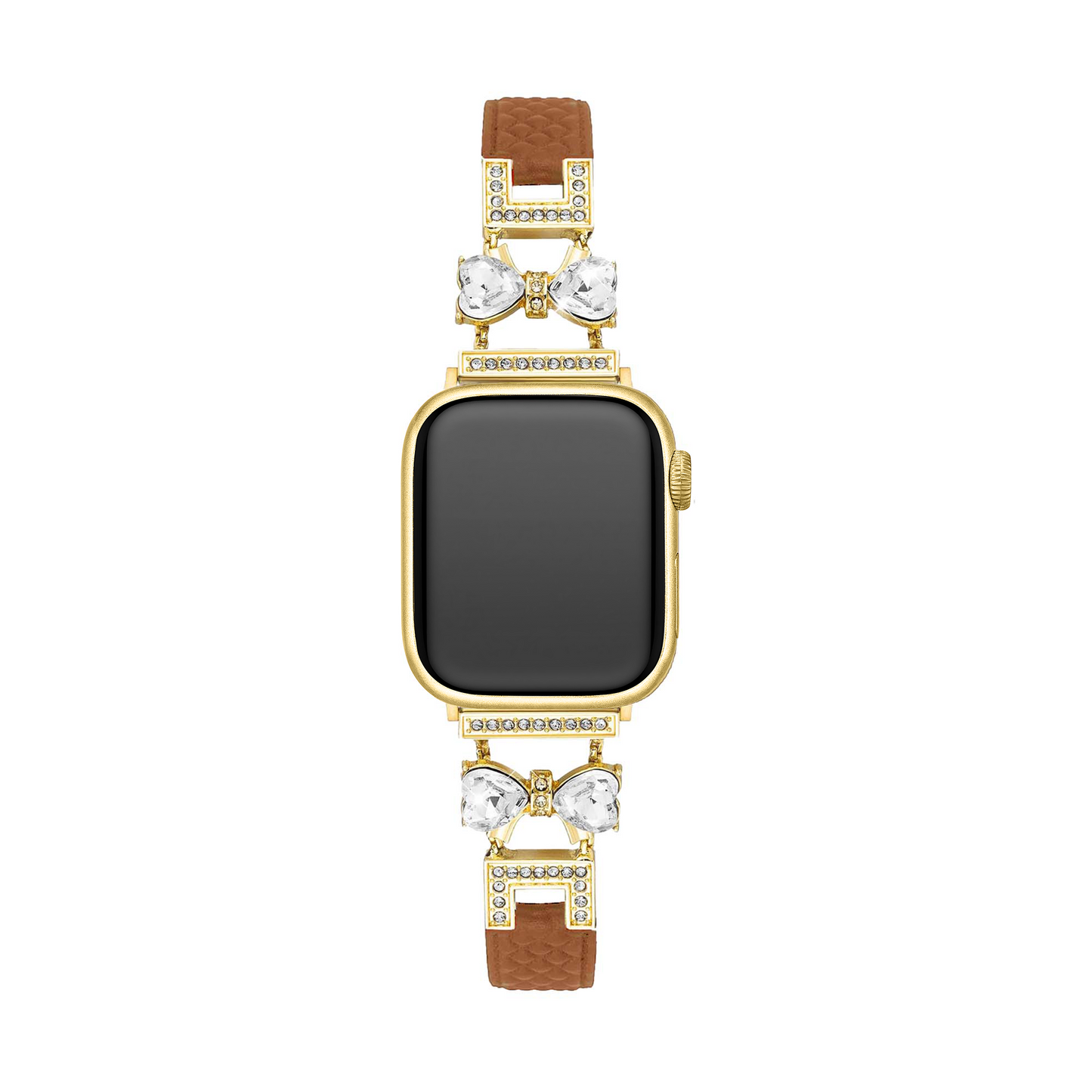 Elegant Bowknot Leather Band for Apple Watch - Premium Leather, All-Day Comfort